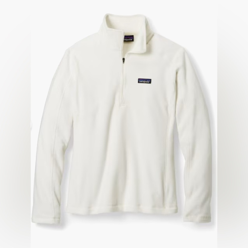 Patagonia White Quarter-Zip Fleece Sweatshirt